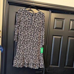 Tommy Hilfiger Black and White Patterned Dress